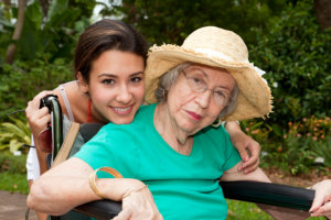 elderly in a wheelchair