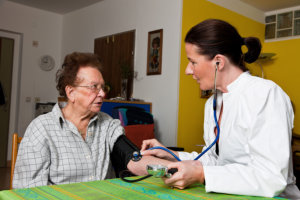 using a stethoscope